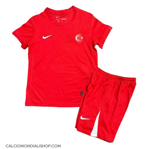 Maglie da calcio Tacchino Seconda Maglia Bambino Europei 2024 Manica Corta (+ Pantaloni corti)